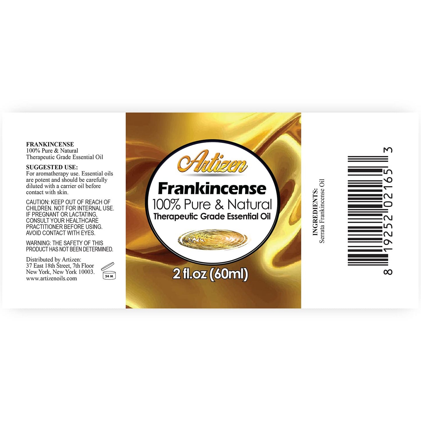 Artizen 2oz Frankincense Essential Oil - 100% Pure, Undiluted | 2 Fluid Ounces