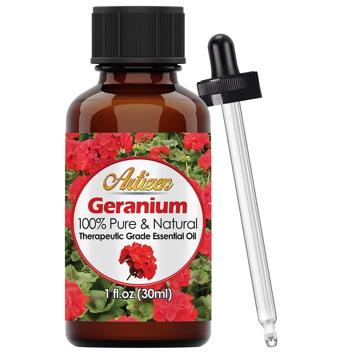 Artizen Geranium Essential Oil 30ml (1 fl oz) – Premium Aromatherapy Oil