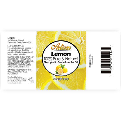 Artizen Lemon Essential Oil 4oz - 100% Pure & Natural | Lemon Essential Oil