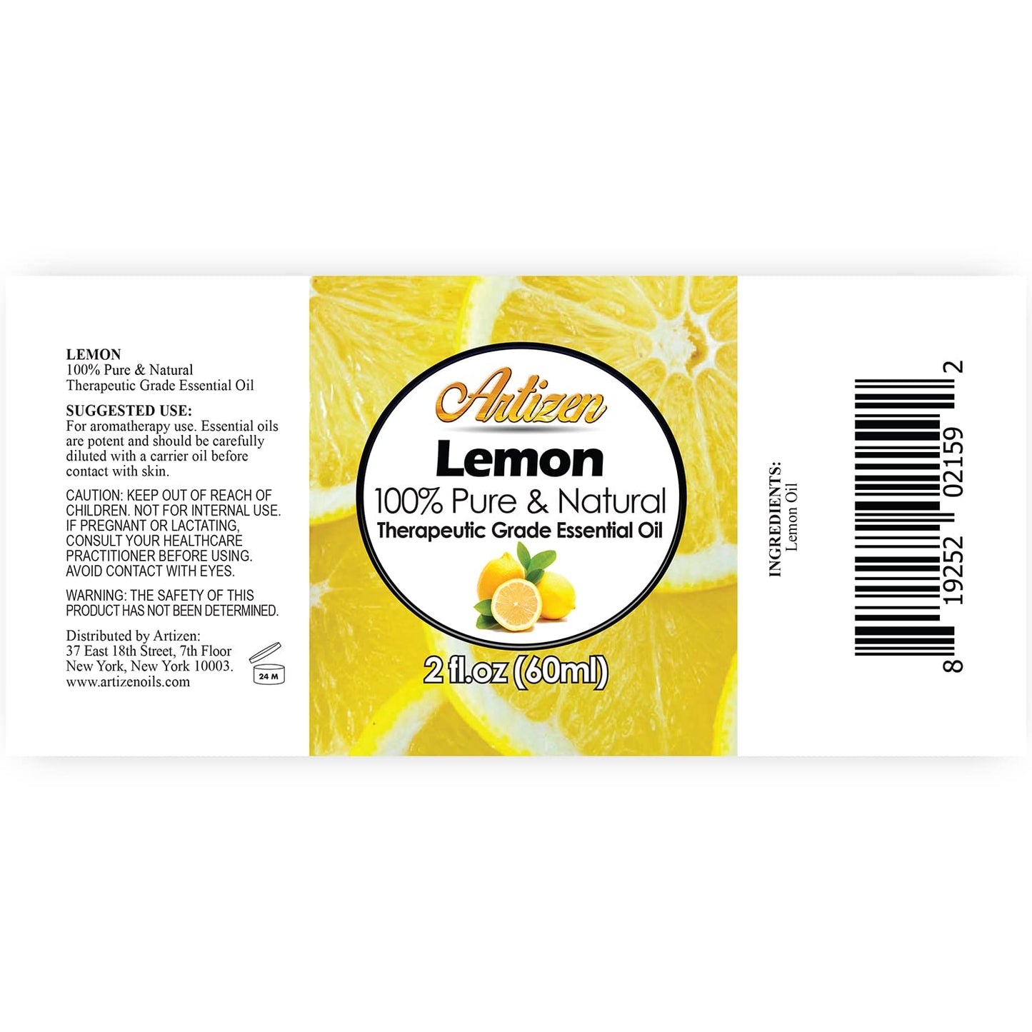 Artizen Lemon Essential Oil - 2oz | 100% Pure Lemon Oil by Artizen
