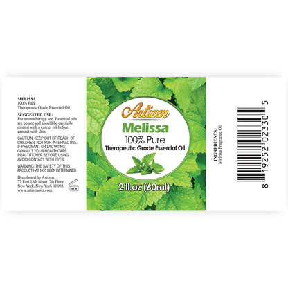 Artizen Melissa Essential Oil - 2 oz Pure Melissa Oil for Skin, DIY & Aromatherapy – 60 ml