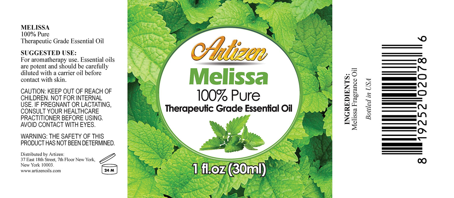 Artizen Melissa Essential Oil 30ml | 1 Fl Oz | Pure & Potent