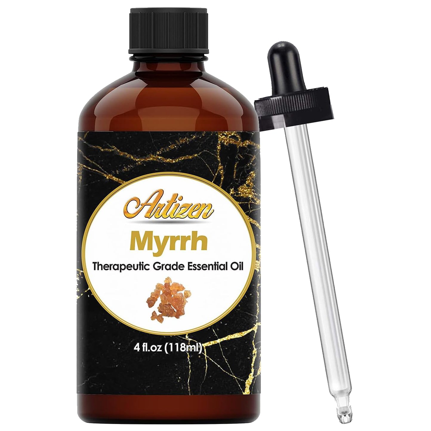 Artizen Myrrh Essential Oil (4 Fl Oz) - Pure, Undiluted Myrrh for Aromatherapy