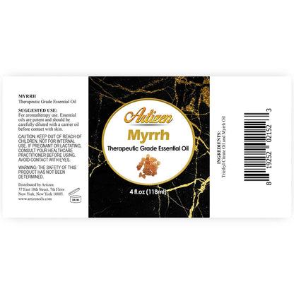 Artizen Myrrh Essential Oil (4 Fl Oz) - Pure, Undiluted Myrrh for Aromatherapy