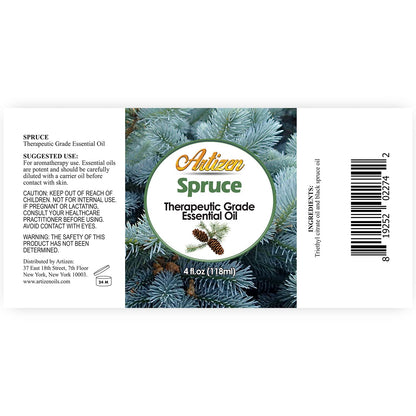 Artizen Spruce Essential Oil - 4oz (4 Fluid Ounces) | 100% Pure & Natural