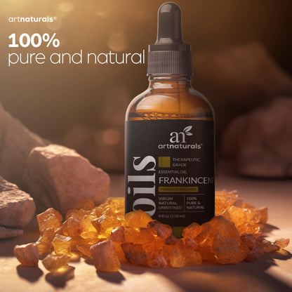 artnaturals Frankincense Essential Oil (4.0 Fl Oz / 118ml) – 100% Pure, Undiluted Therapeutic Grade for Aromatherapy & Diffusers