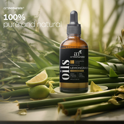 artnaturals Lemongrass Essential Oil - 4oz (118ml) - 100% Pure Therapeutic Grade