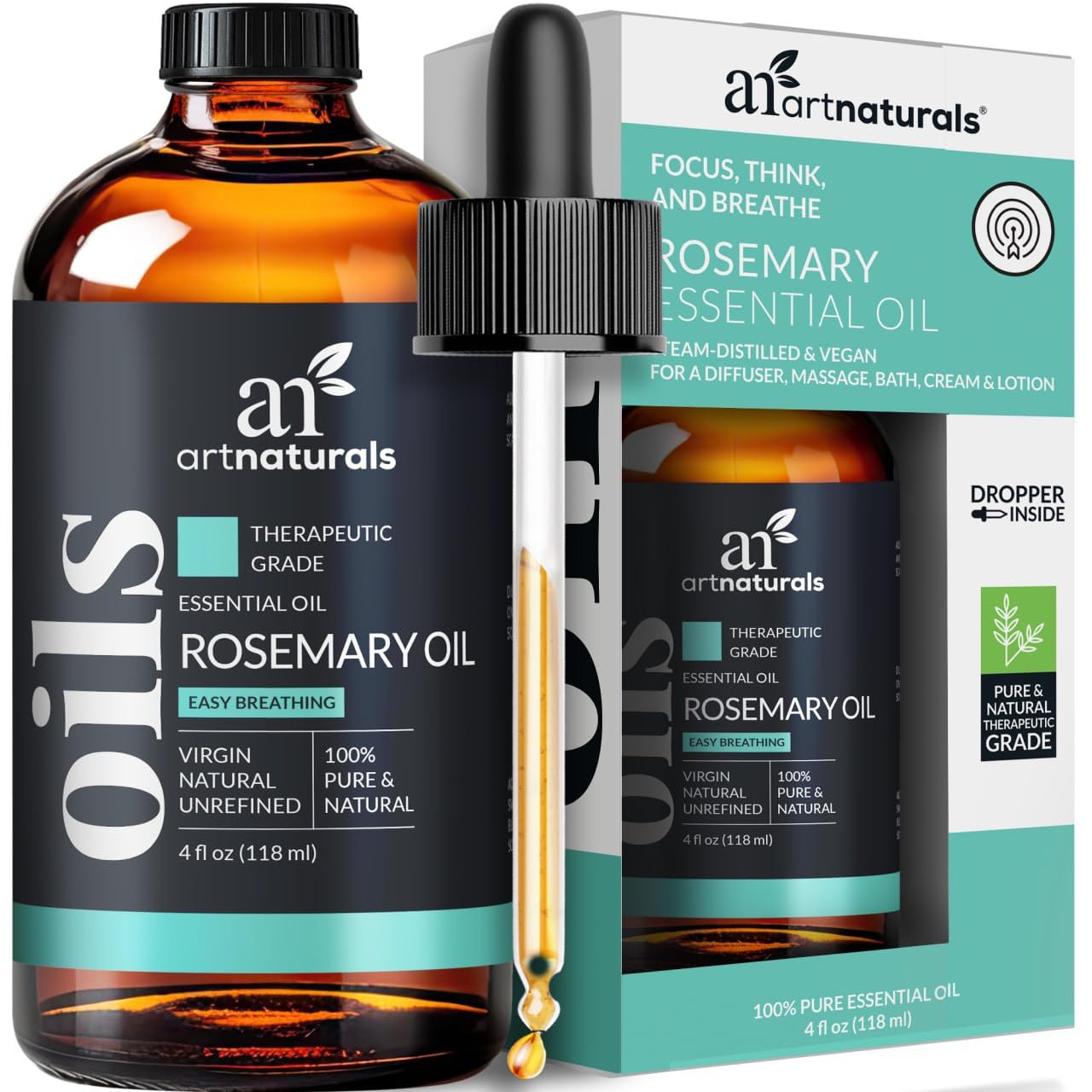 ArtNaturals Rosemary Essential Oil 4 oz - 100% Pure, Therapeutic Grade, Hair Growth