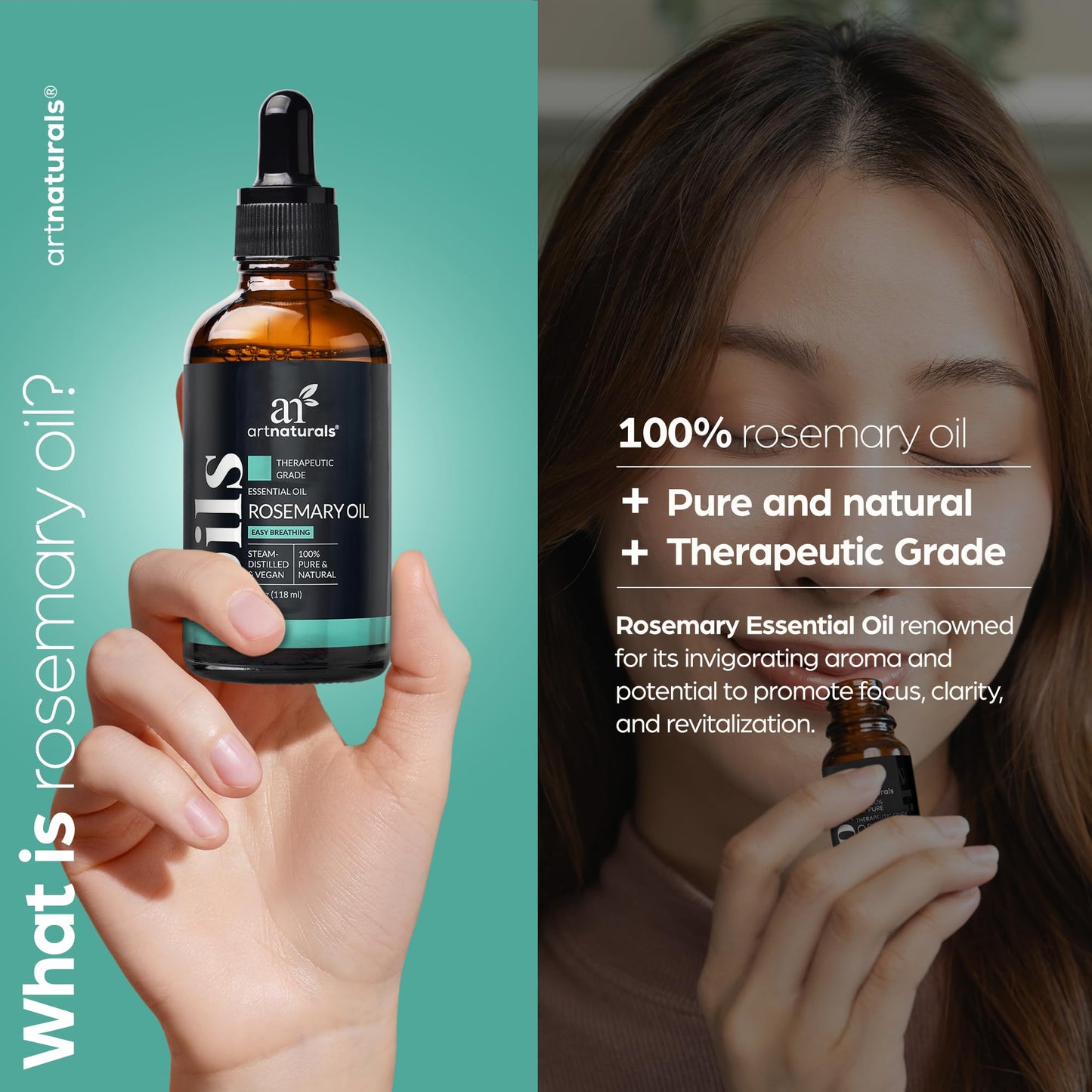 ArtNaturals Rosemary Essential Oil 4 oz - 100% Pure, Therapeutic Grade, Hair Growth