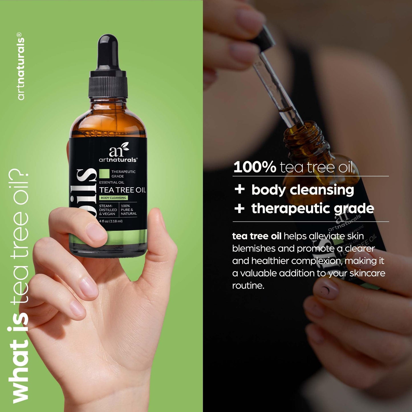 Tea Tree Essential Oil 4 oz | ArtNaturals – 100% Pure Therapeutic Grade Melaleuca