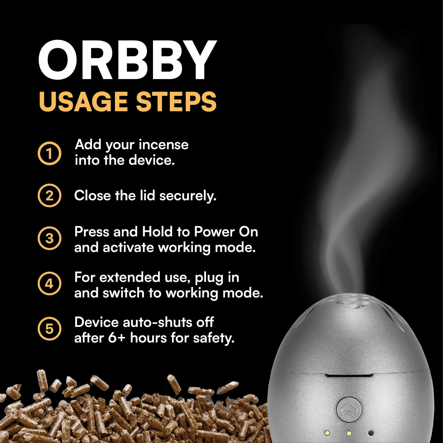Artronic Orbby Aroma Diffuser – Waterless Cordless Mini Diffuser for Home, Office & Travel