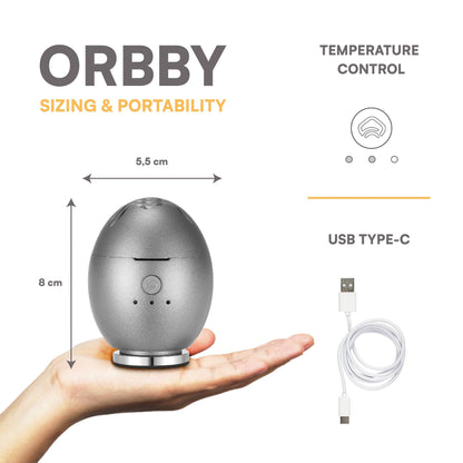Artronic Orbby Aroma Diffuser – Waterless Cordless Mini Diffuser for Home, Office & Travel