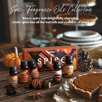 Autumn Spice Essential Oils Set | Cinnamon Pumpkin Pie Harvest Diffuser Scents