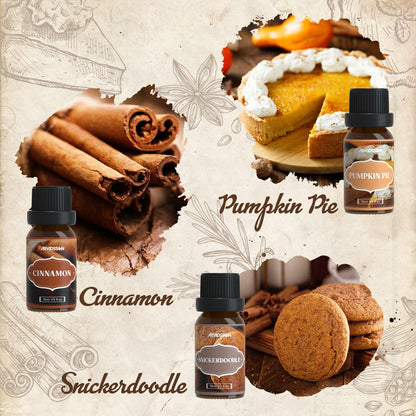 Autumn Spice Essential Oils Set | Cinnamon Pumpkin Pie Harvest Diffuser Scents