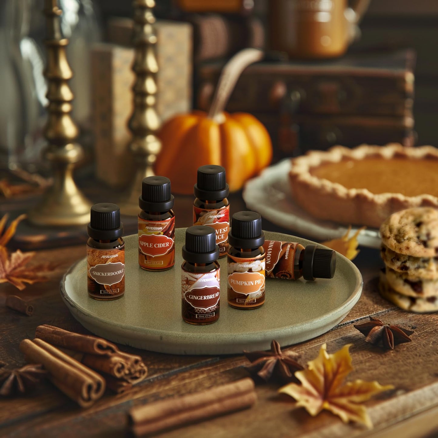 Autumn Spice Essential Oils Set | Cinnamon Pumpkin Pie Harvest Diffuser Scents