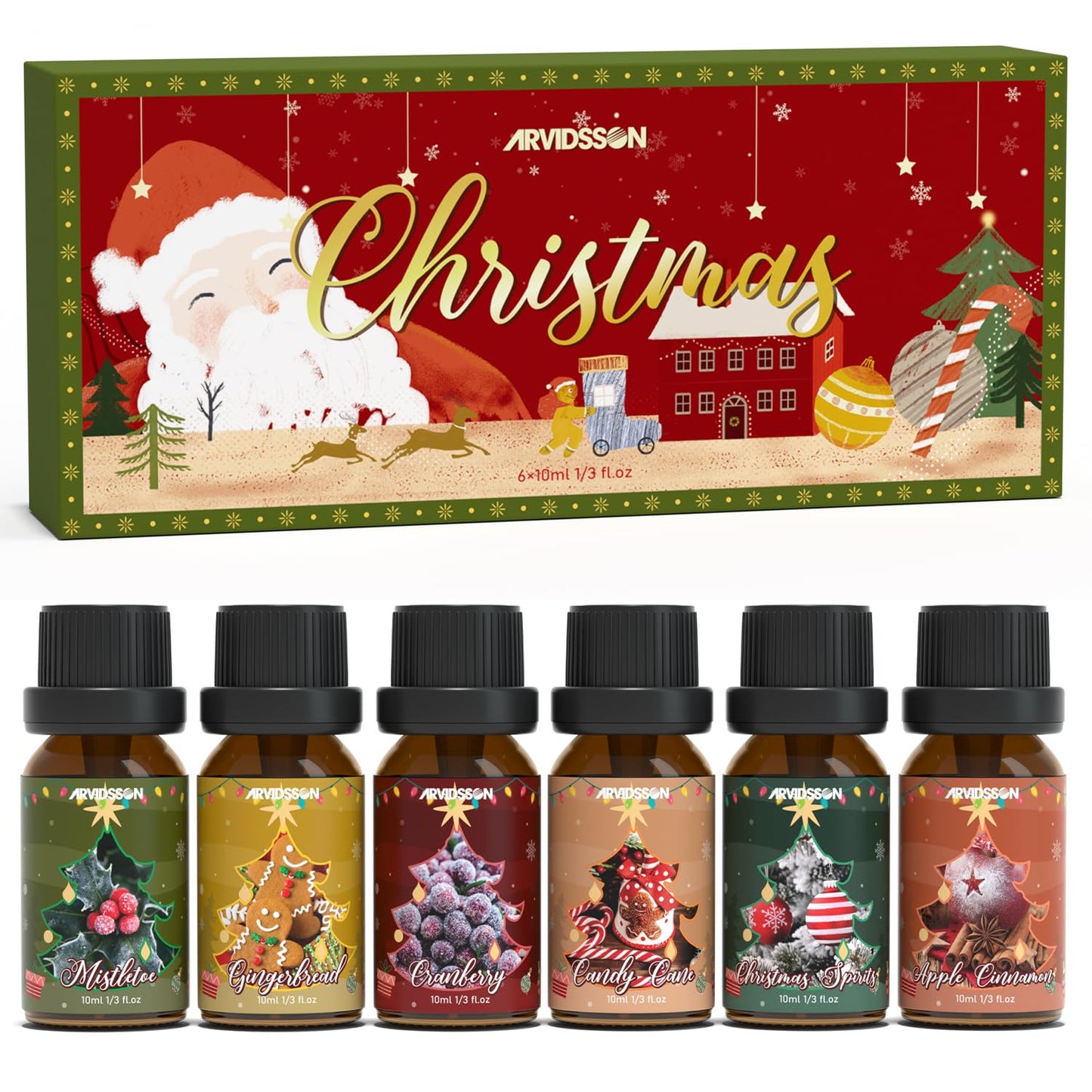 ARVIDSSON Christmas Fragrance Oil Set – Winter Diffuser & Candle Making Oils