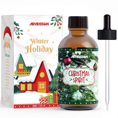 ARVIDSSON Christmas Spirit Fragrance Oil 4 Oz (120 ml) – Festive Essential Oils Blend for Diffuser, Candle Making | Christmas Essential Oil for Holiday Cheer