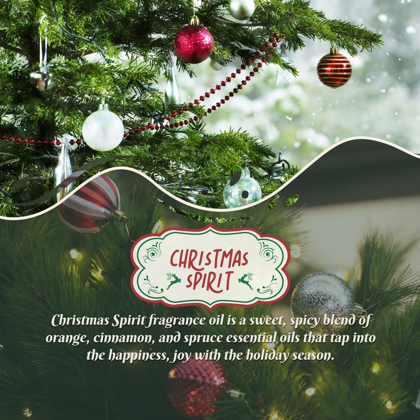 ARVIDSSON Christmas Spirit Fragrance Oil 4 Oz (120 ml) – Festive Essential Oils Blend for Diffuser, Candle Making | Christmas Essential Oil for Holiday Cheer