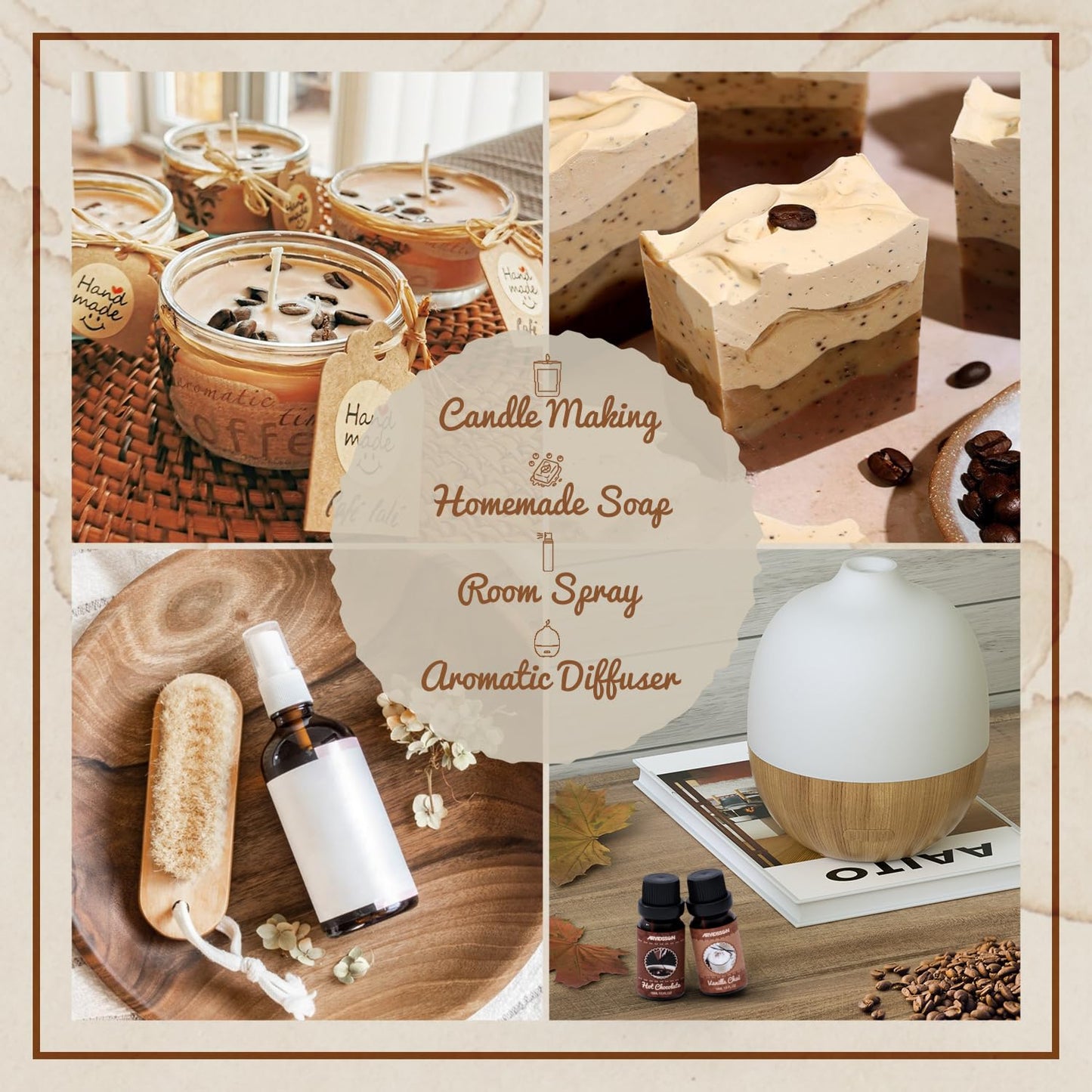 ARVIDSSON Coffee Fragrance Oils Set – Premium Diffuser Essential Oils