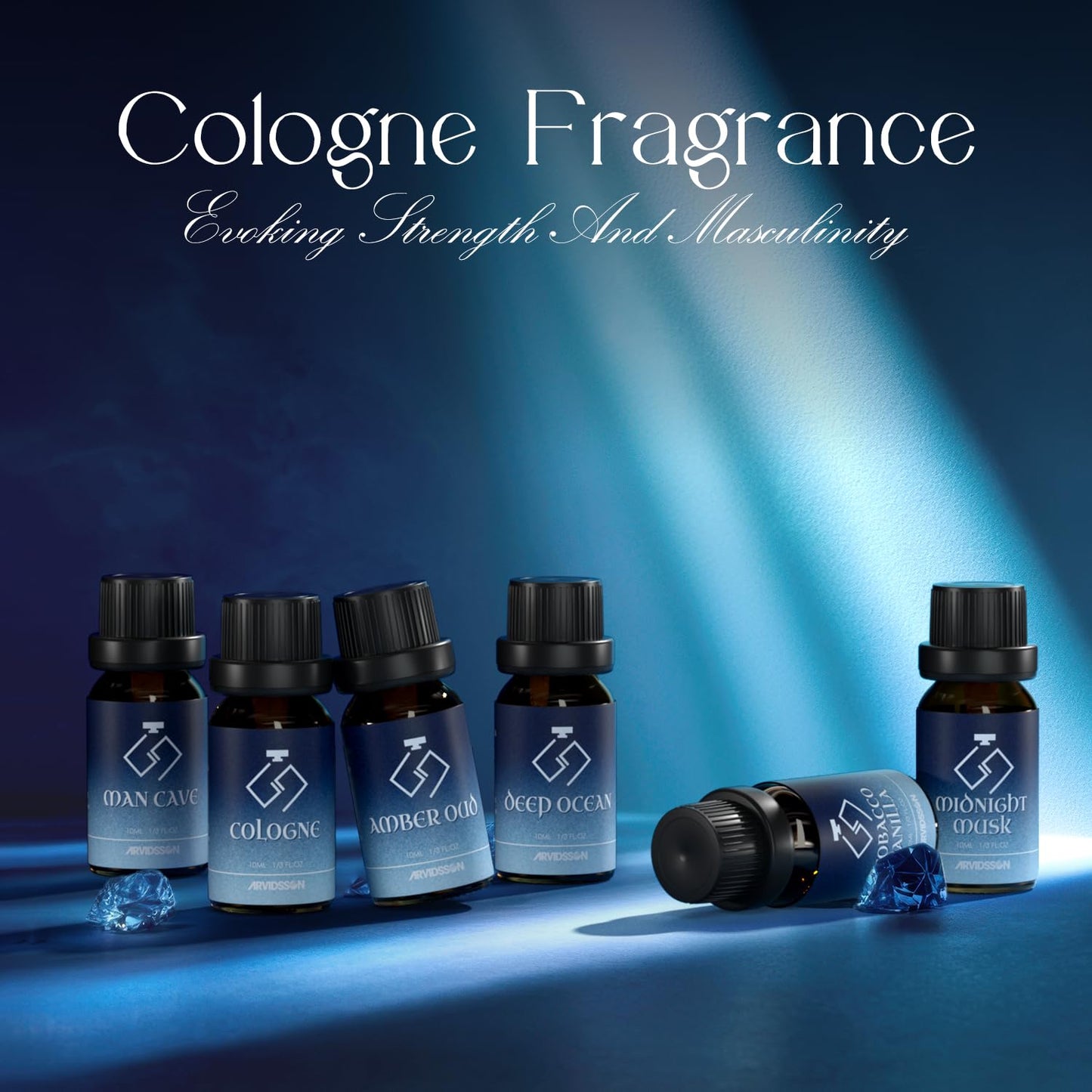 ARVIDSSON Cologne Fragrance Oils Set – Diffuser Oils for Candles & Soap