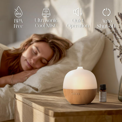 ARVIDSSON 2 Pack Essential Oil Diffuser – 100ml Ultrasonic Diffuser with Mood Light