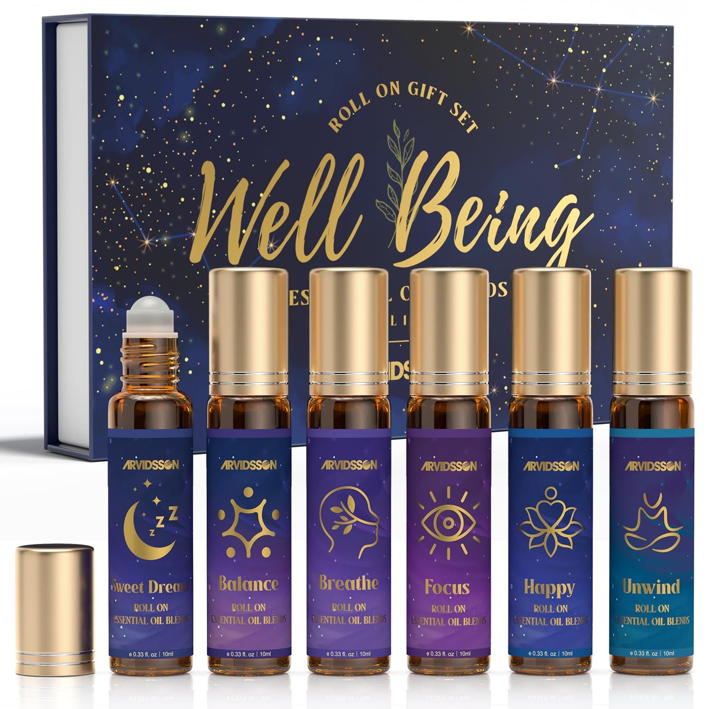 ARVIDSSON Essential Oils Roll On Set | Natural Aromatherapy
