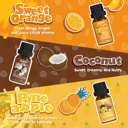 ARVIDSSON Fruits Essential Oils Set | Natural Fruity Fragrance Oils for Candle & Soap Making