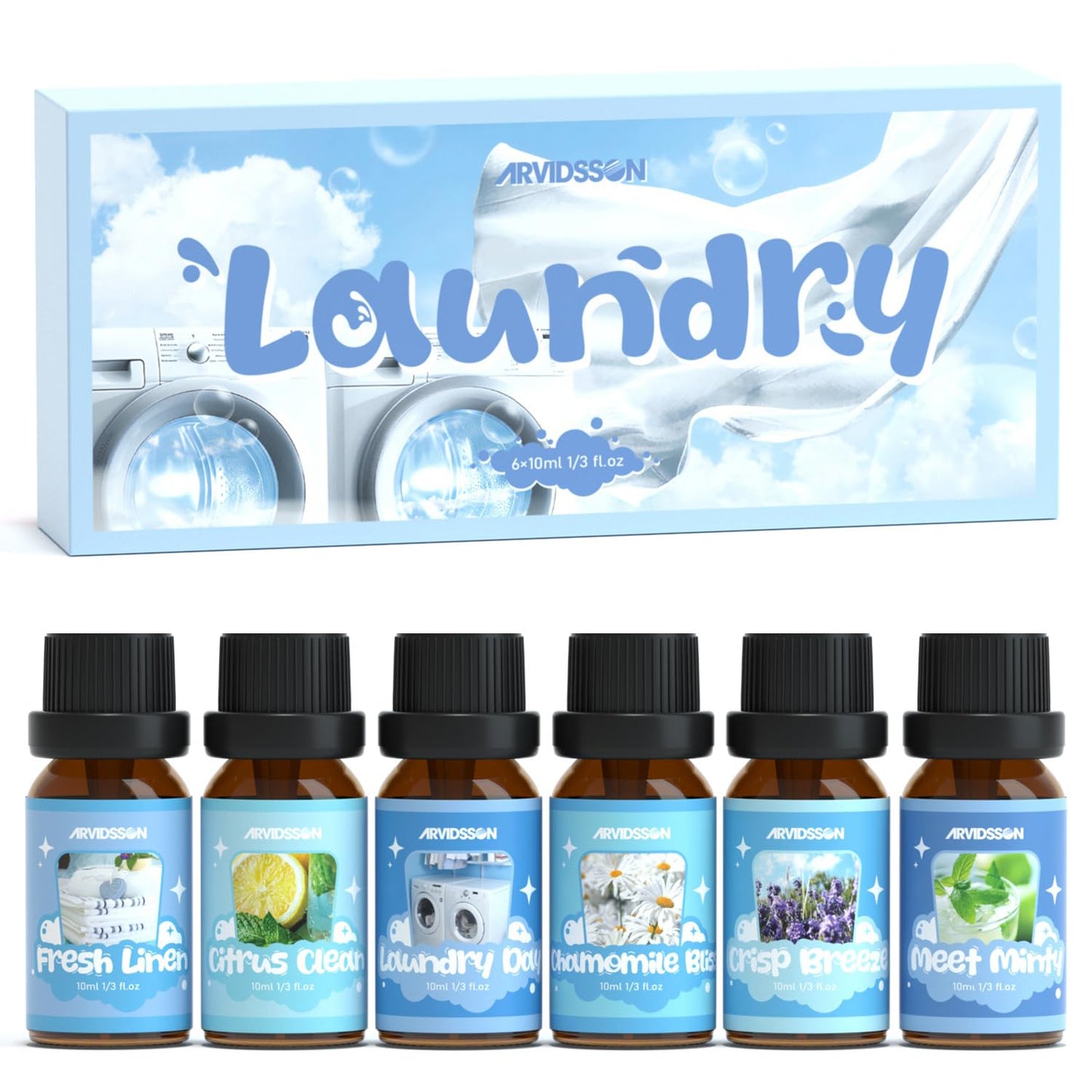 Laundry Collection Essential Oil Set | ARVIDSSON Natural Clean Fragrance