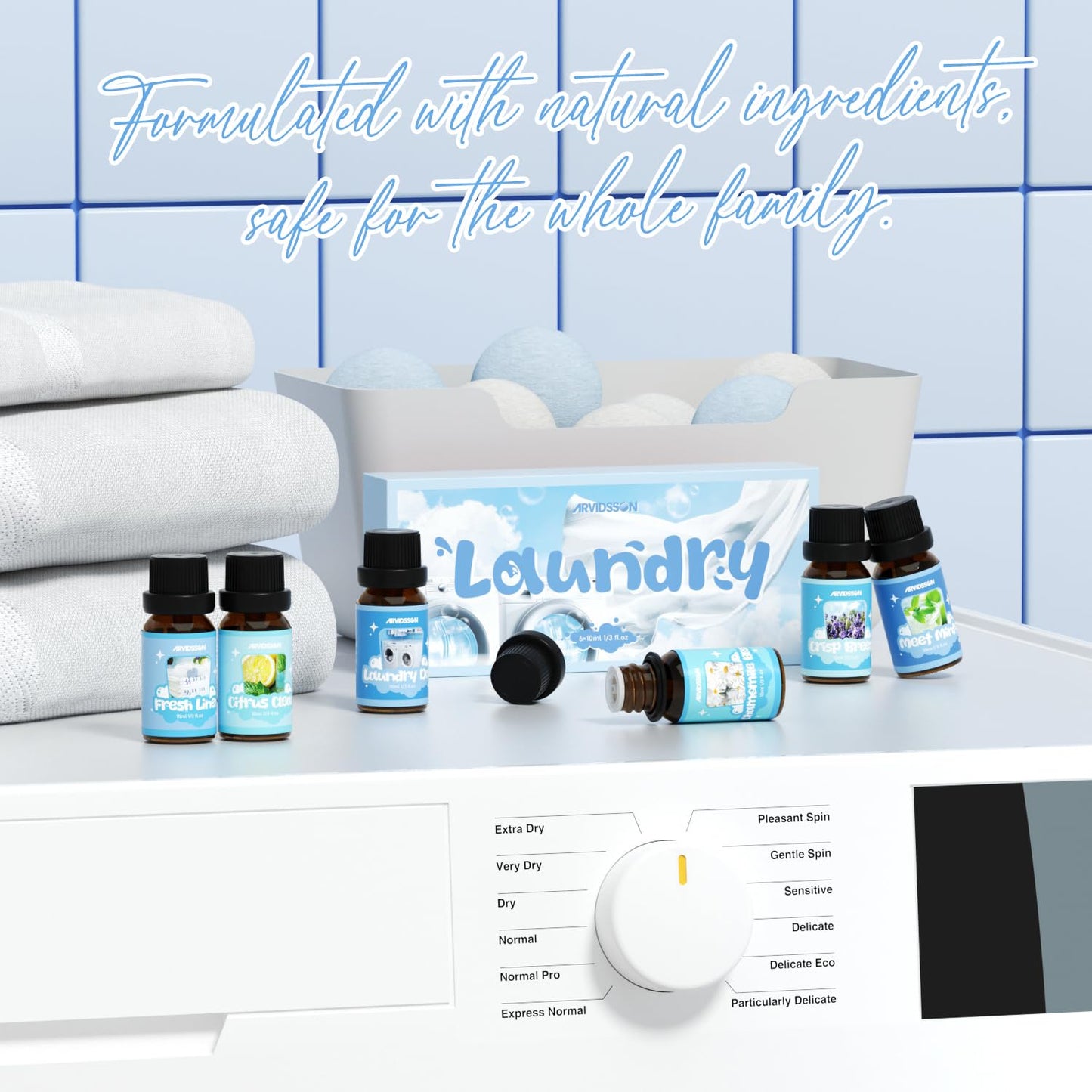 Laundry Collection Essential Oil Set | ARVIDSSON Natural Clean Fragrance