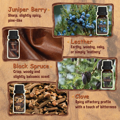 ARVIDSSON Woody Essential Oils Set – 12x10ml Woodsy Oils Gift Set for Diffusers