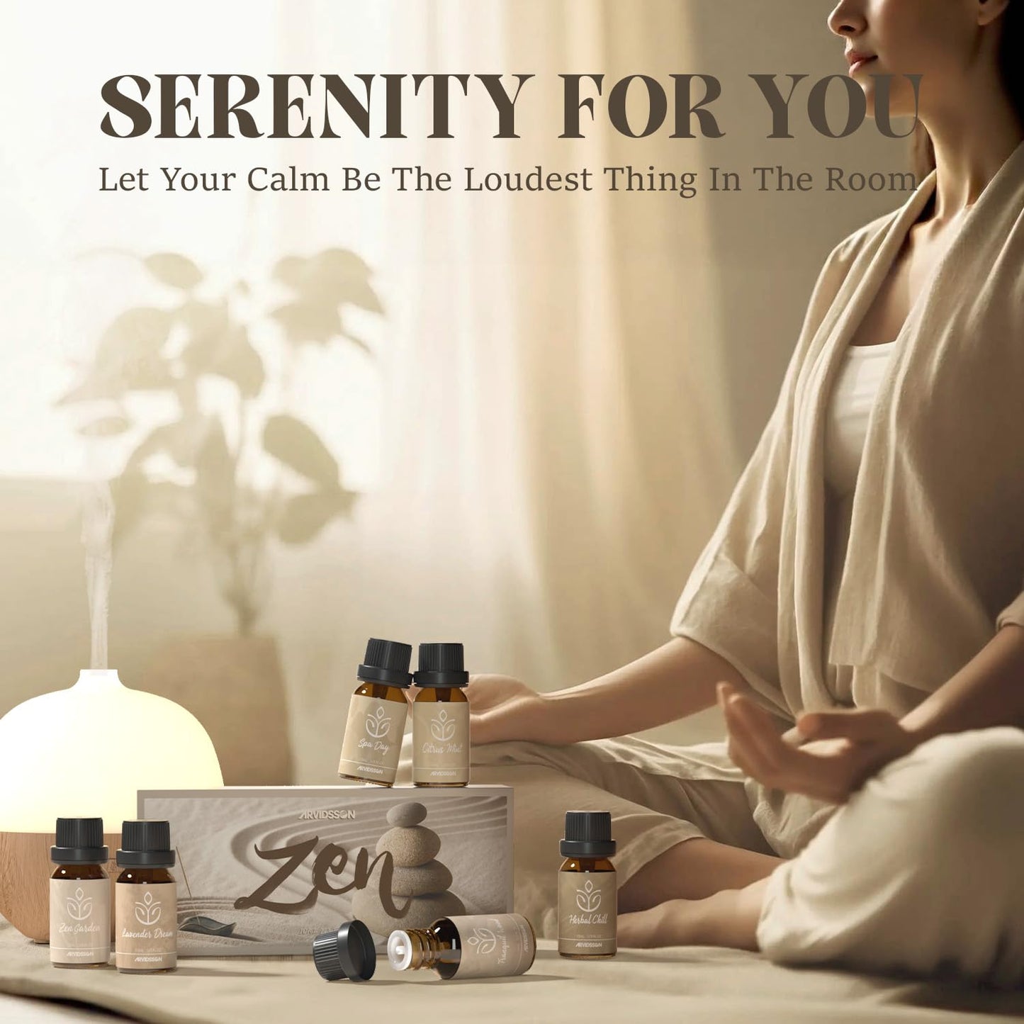 ARVIDSSON Zen Essential Oils Set – Relaxing Diffuser Oils for Home