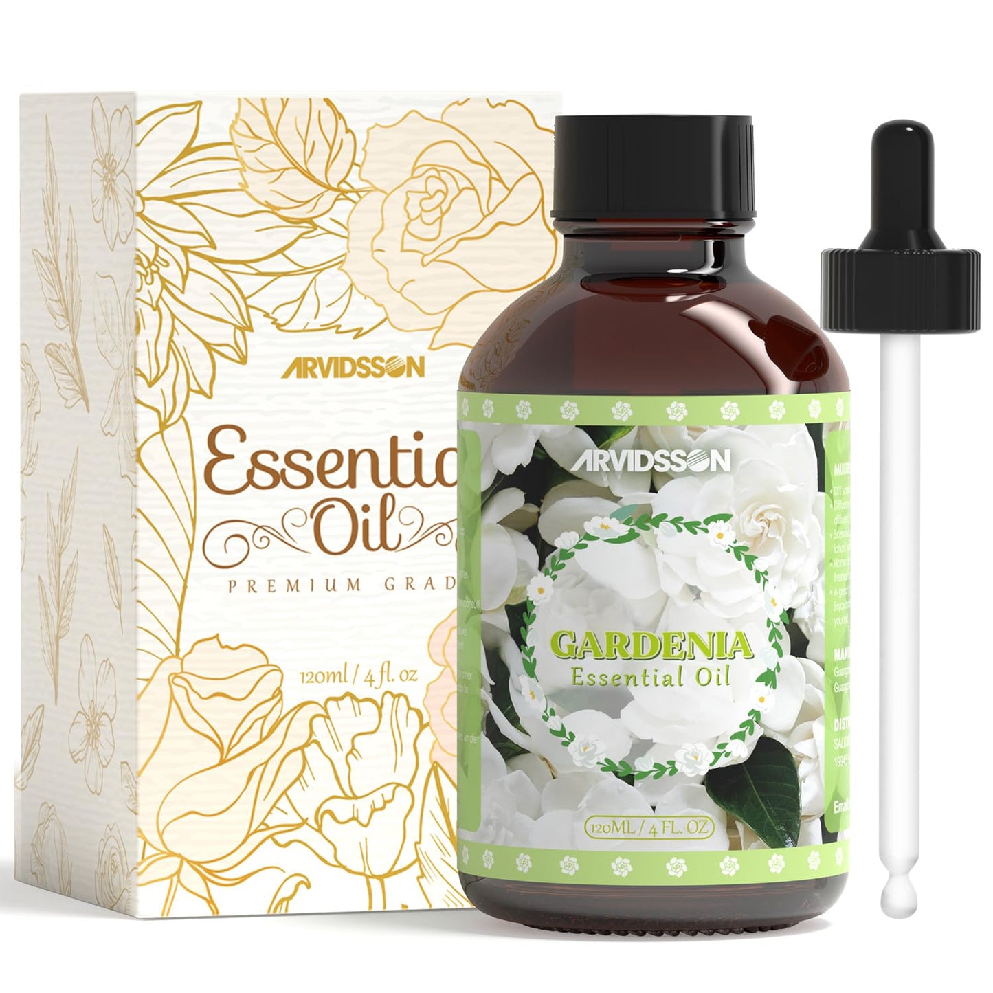 ARVIDSSON Gardenia Essential Oil 4 oz (120 ml) – Pure & Natural