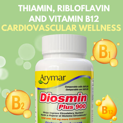 Arymar Diosmin Plus 900 – Circulatory System Support | 60 Capsules