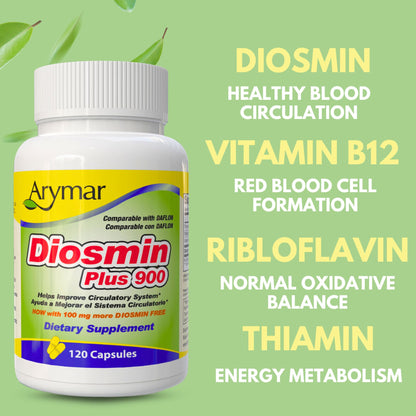 Arymar Diosmin Plus 900 – Circulatory System Support | 60 Capsules