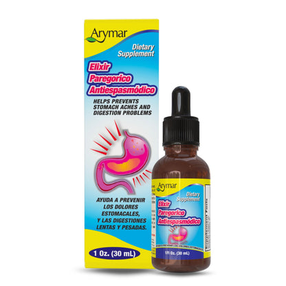 Arymar Elixir Paregorico Antiespasmodico - Digestive Support Supplement - 1 oz