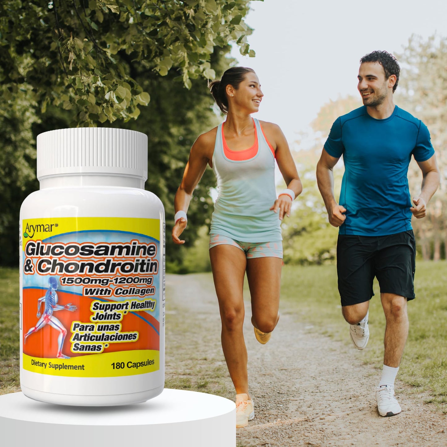 ARYMAR Glucosamine & Chondroitin with Collagen – 180 Capsules