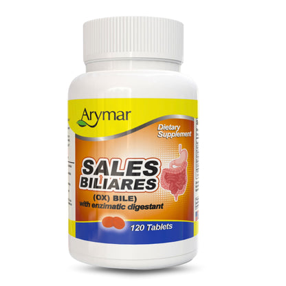 Arymar Sales Biliares Ox Bile with Digestive Enyzmes 120 Tablets