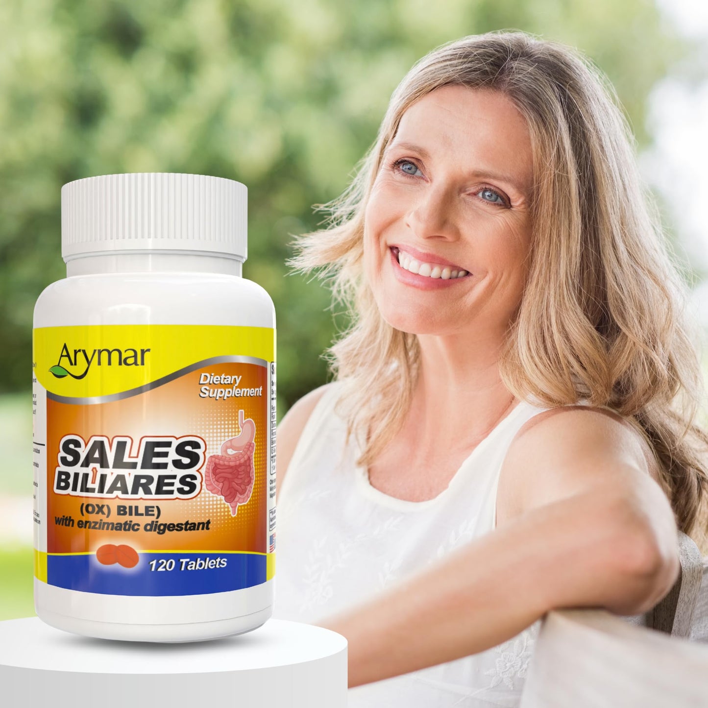 Arymar Sales Biliares Ox Bile with Digestive Enyzmes 120 Tablets