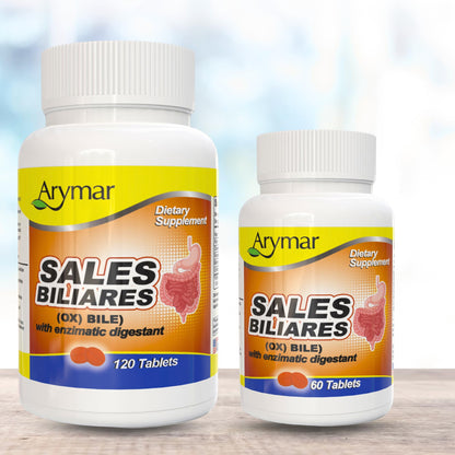 Arymar Sales Biliares Ox Bile with Digestive Enyzmes 120 Tablets