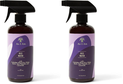 As I Am Hair Spray Rice Water 16oz – Black Rice, Biotin, Saw Palmetto (Pack of 2) – Vegan & Cruelty-Free