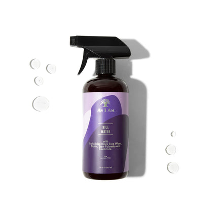 As I Am Hair Spray Rice Water 16oz – Black Rice, Biotin, Saw Palmetto (Pack of 2) – Vegan & Cruelty-Free
