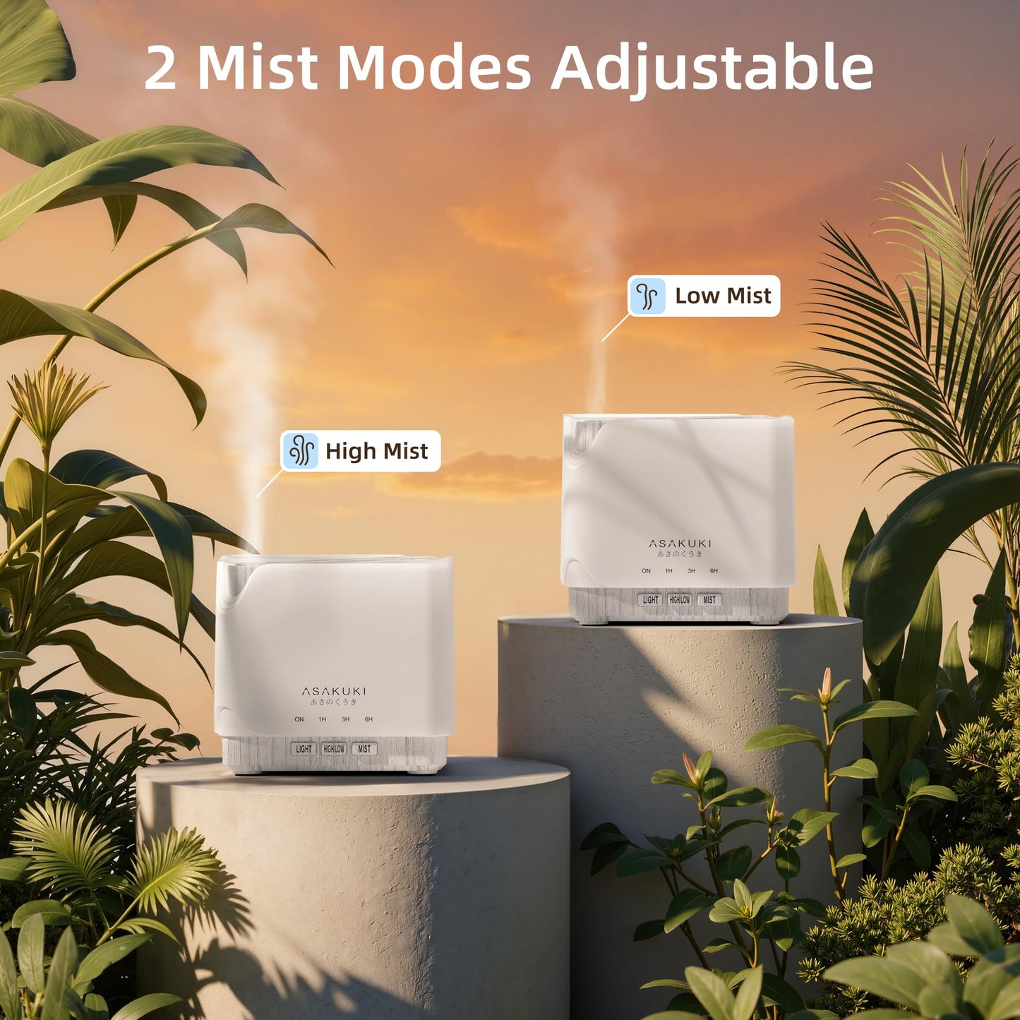 ASAKUKI 700 ml Premium Essential Oil Diffuser – 5-in-1 Ultrasonic Humidifier