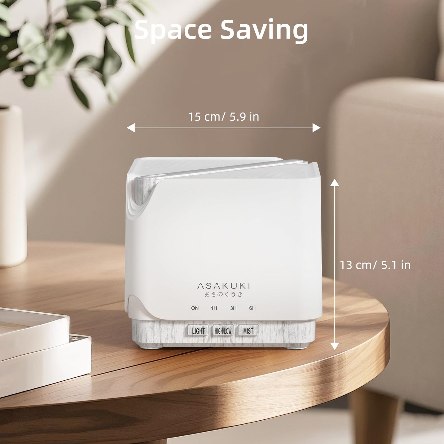 ASAKUKI 700 ml Premium Essential Oil Diffuser – 5-in-1 Ultrasonic Humidifier