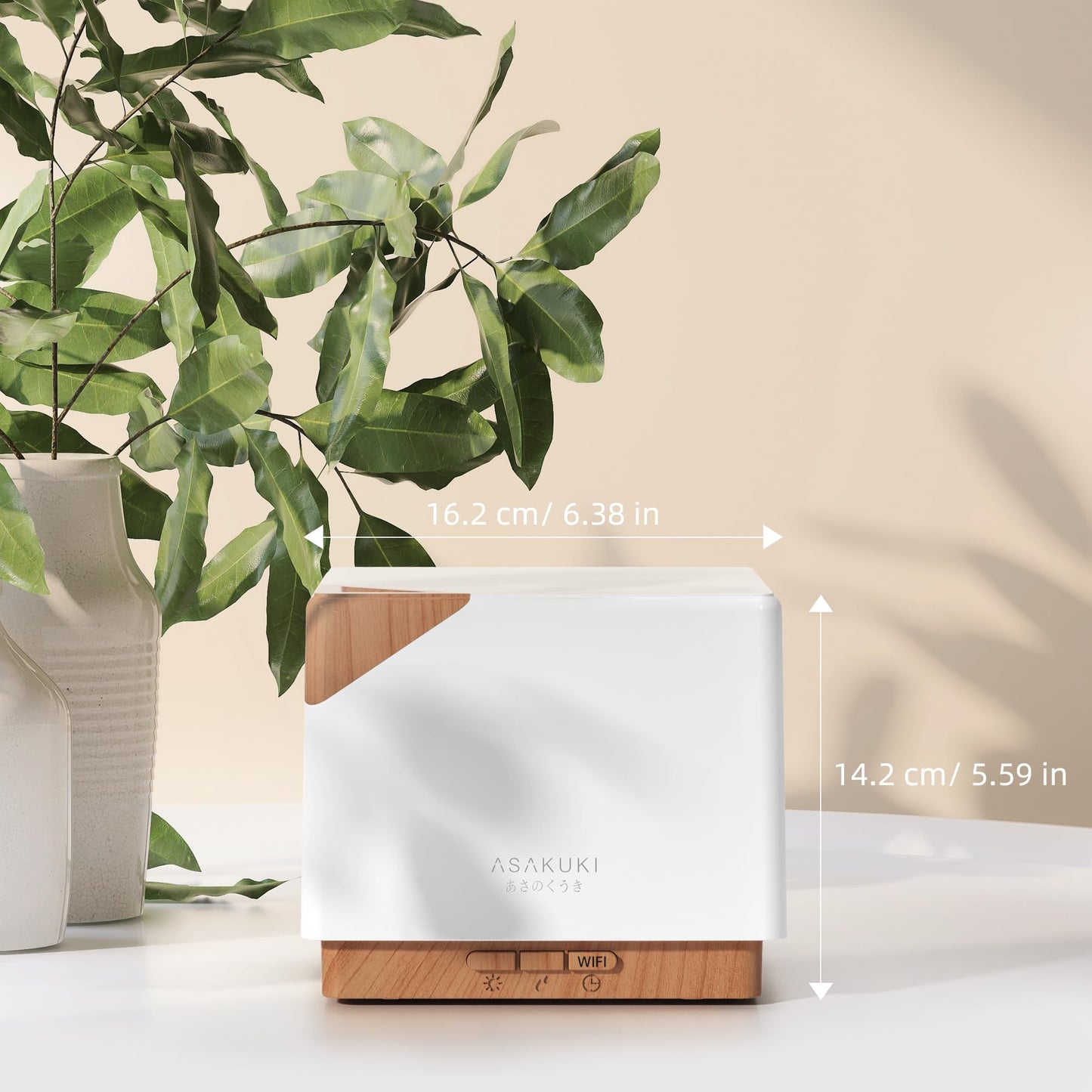 ASAKUKI Smart WiFi Essential Oil Diffuser – 700ml, Alexa & Google Home
