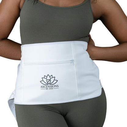 Ascensions By Zoe Castor Oil Pack - Washable Pocket for Crystals, Waist Wrap (Small)