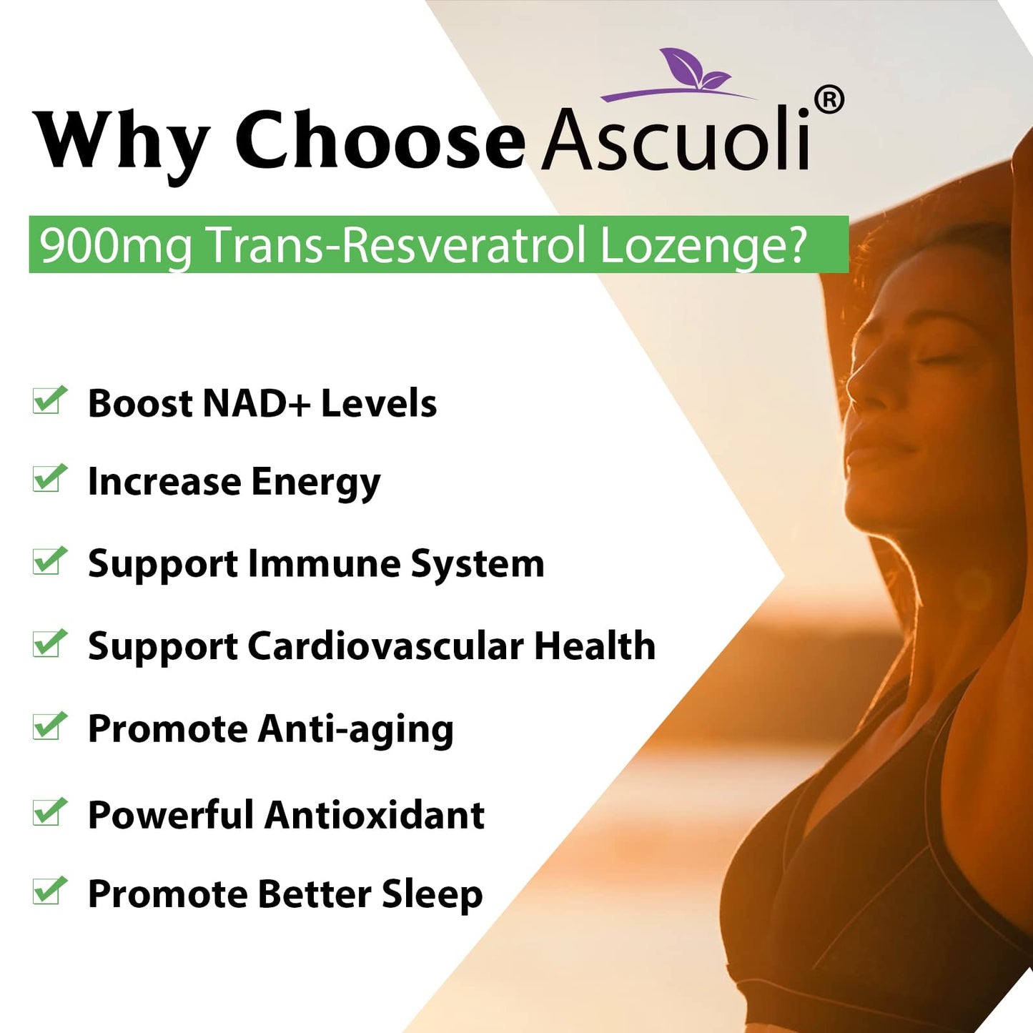 Sublingual Trans-Resveratrol Purity 99% – 3-in-1 NAD+ Boost, Immune & Energy Support | 120 Lozenge