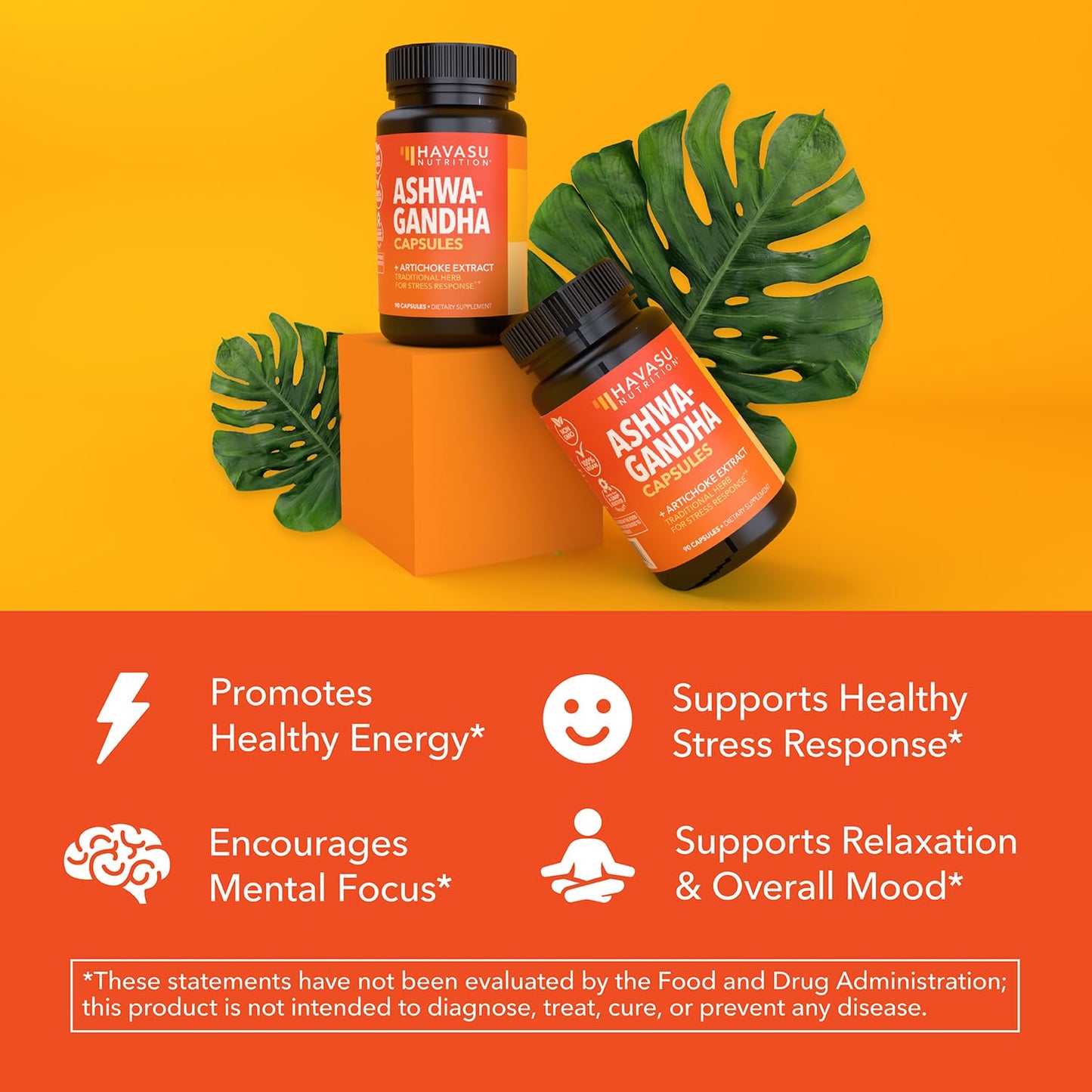 Ashwagandha 1000mg with Artichoke - Stress, Mood & Energy Support | 90 Vegan Capsules