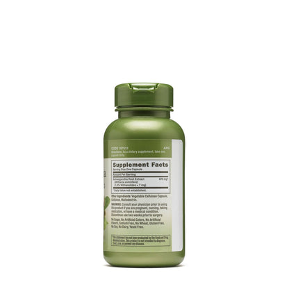 GNC Herbal Plus Ashwagandha Extract 470mg - Vegetarian, 100 Servings