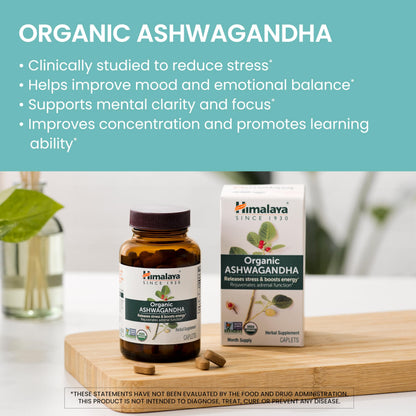 Himalaya Organic Ashwagandha Root – 60 Day Supply | Adrenal Support