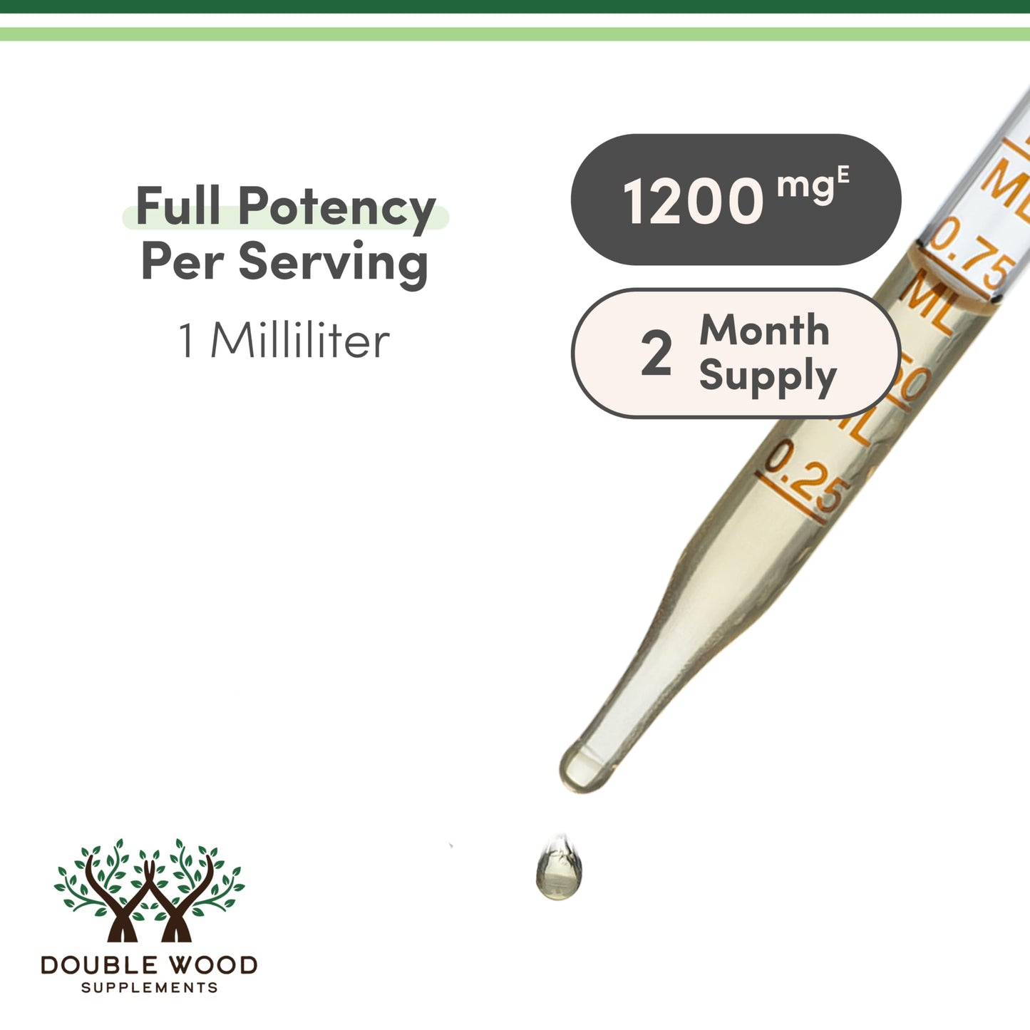 Ashwagandha Organic Drops 1200mg (60 Servings) – Stress Relief | Double Wood